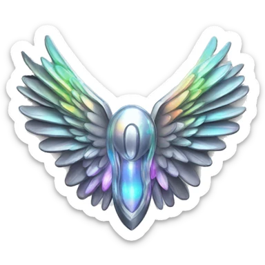 Chrome wings holographique sticker
