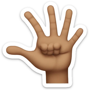 two last fingers from left hand sticker