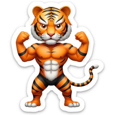 ANGRY Tiger body sticker