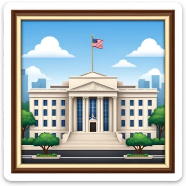 US Embassy building png.  looks realistic sticker