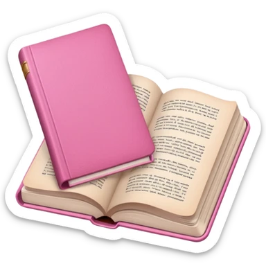Make an open book, with white pages, but a pink cover only at the bottom!
 sticker