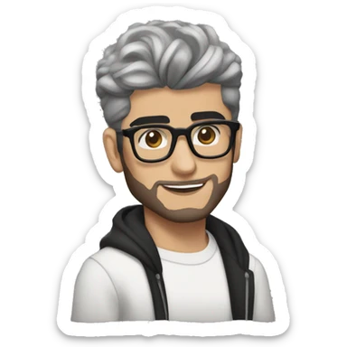 Zayn Malik wearing glasses but older sticker
