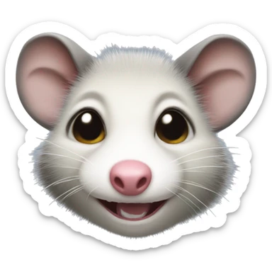 opossum Face with Tears of Joy Emoji sticker