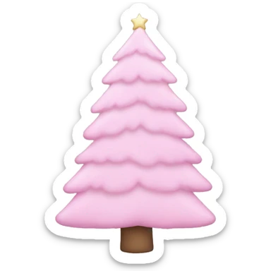 light pink christmas tree sticker
