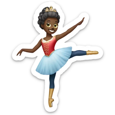 A dancer holding a nutcracker  sticker