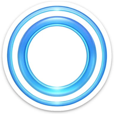 circular blue halo 3d hovering sticker