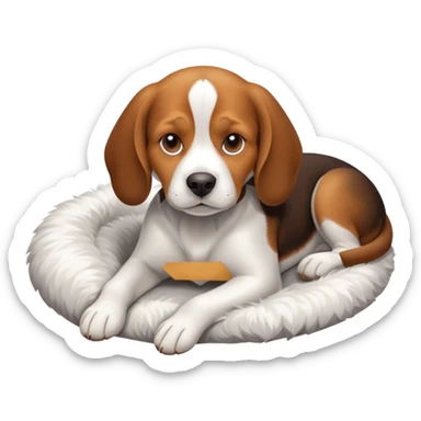 Beagle dog resting room isometir sticker