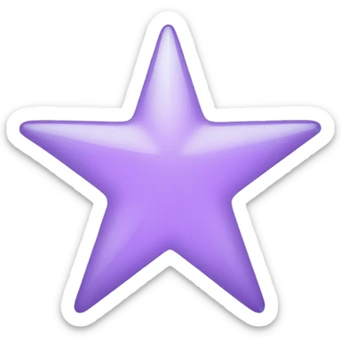 Transparency star, light purple colour  sticker