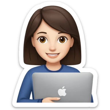 macbook brunette sticker