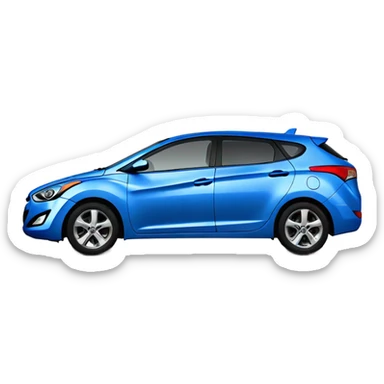 Hyundai Elantra touring 2009 blue front sticker