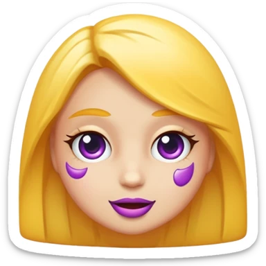 bala doce branco e roxo sticker