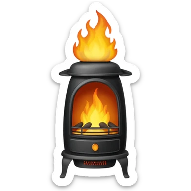 kettele with bottom heating need flame sticker