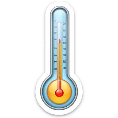 sick thermometer sticker