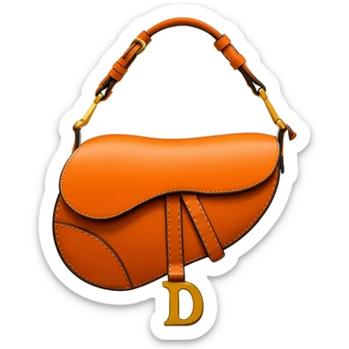 orange dior saddle bag sticker