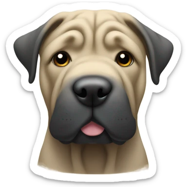 Black chinese shar pei sticker