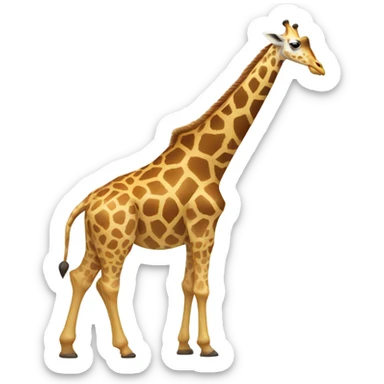 Giraffe with a super long neck sticker