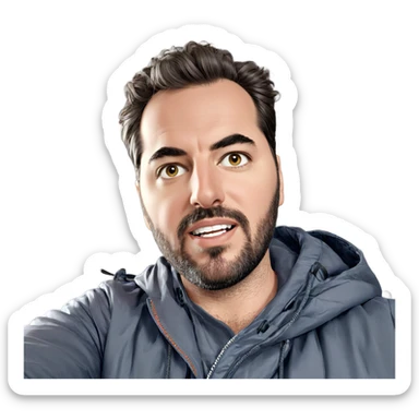 handsome male with beard sticker