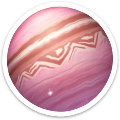 Pink crystalized Jupiter  sticker