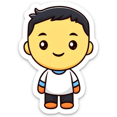 character card avatar in sticker style sticker