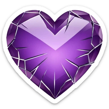 Broken Purple Heart  sticker