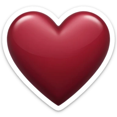 Maroon heart sticker