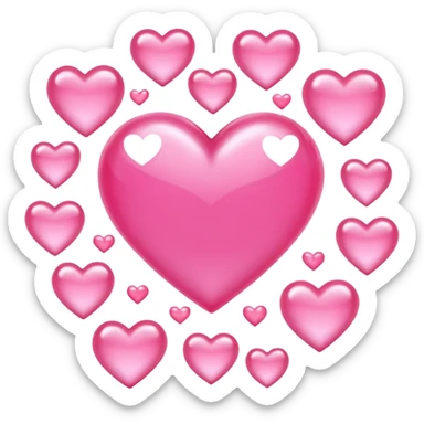 Many pink sailor moon hearts  sticker