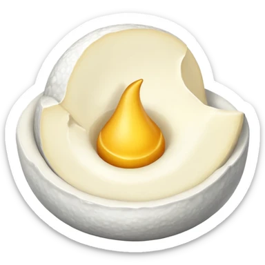 Una cebolla con una pegatina de que es nueva sticker