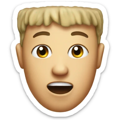 a head comes out of the toilet sticker