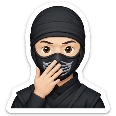 foto do Ninja ele mandando calar a boca sticker