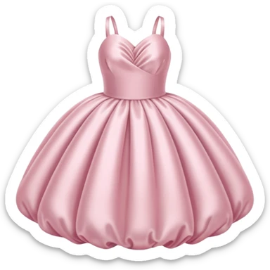 The bubble dress is typically a voluminous ball gown, designed to make Glinda look like she’s literally floating in a bubble. It features:  Pale pink or shimmering white-blue hues (in Ariana Grande’s movie version, it’s a soft, cotton-candy pink). sticker