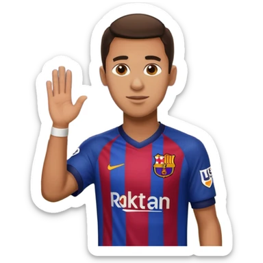 A Fc Barcelona player bribing a match official sticker