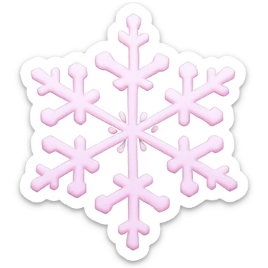 pastel pink snowflake  sticker
