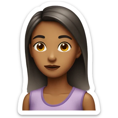 girl giving a side eye sticker