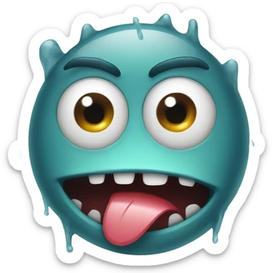 a one eye monster crying sticker