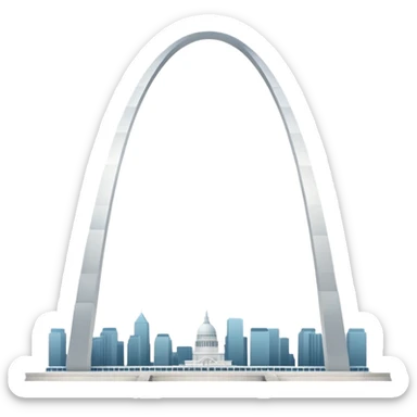 Create The gateway arch emoji to copy paste in a text sticker
