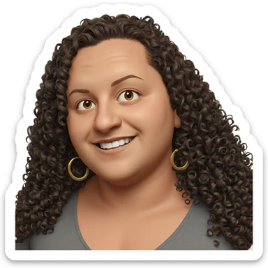 smiling solo with curly hair sticker