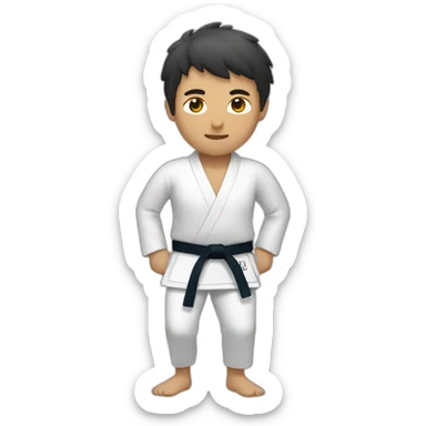 Man playing judo sticker