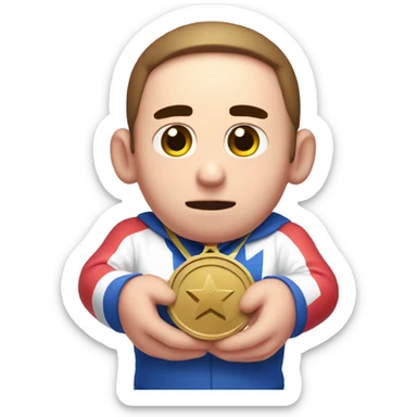 Sad Kirby holding 3rd sticker