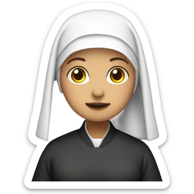 praying nun sticker