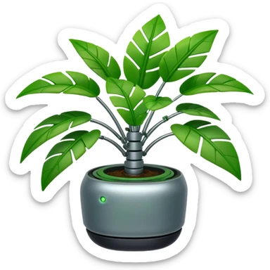 robotic house plant sticker