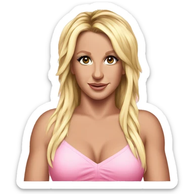 Britney spears in crop top pink sticker