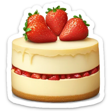cheesecake with strawberries  sticker