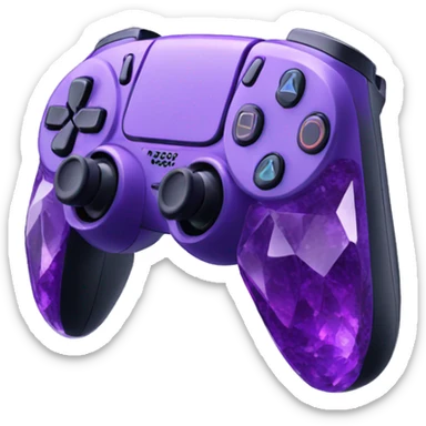 Purple crystal ps5 controller sticker