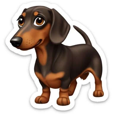 Brown dapple dachshund  sticker