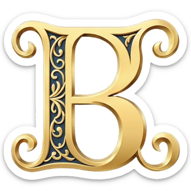 Oldenglis faunt letter E and letter J sticker