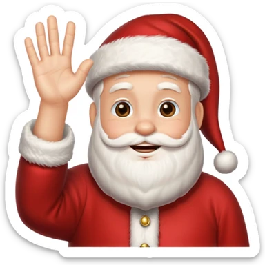 SANTA CLAUSE Y MANO ARRIBA ANIMANDO sticker