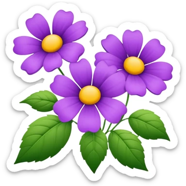 Purple flowers sticker