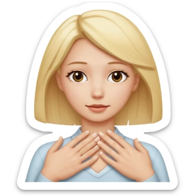 Hands grabbing blonde persons neck sticker