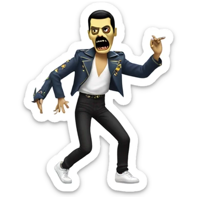 freddie mercury zombie dancing sticker