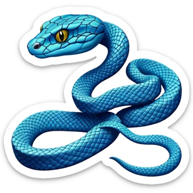 Blue cartoon pit vipef sticker